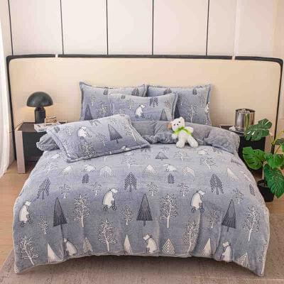 Lenjerii De Pat Cocolino Cu Elastic - Lenjerie pat Cocolino 4 Piese cu elastic