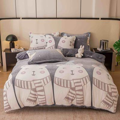 Lenjerii De Pat Cocolino Cu Elastic - Lenjerie pat Cocolino  , 4 Piese , cu elastic