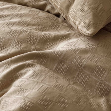 Lenjerie pat 2 persoane, 6 piese, din jacquard finetat, maro [5]