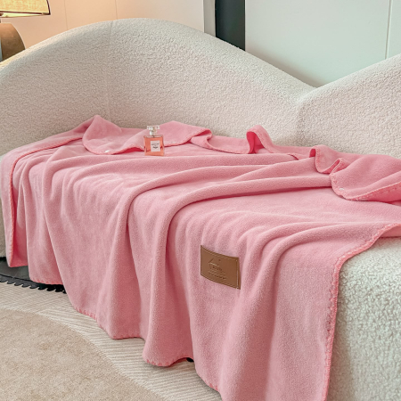 Patura Premium Tip Casmir cu Capsa 100x140 cm - Roz [1]