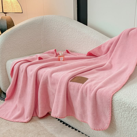 Paturi Pufoase - Patura Premium Tip Casmir cu Capsa 100x140 cm - Roz