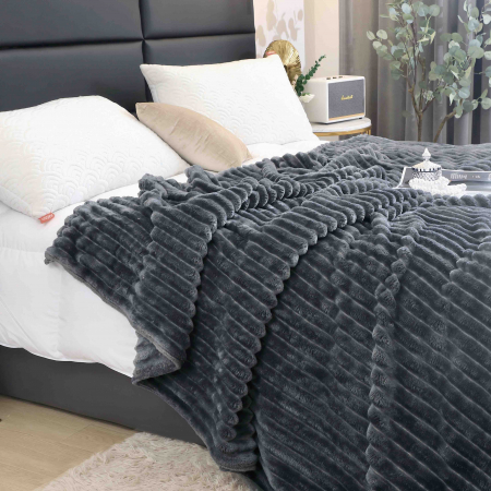 Patura-Pufoasa-Cocolino-Pat Dublu-Textura-Reiata-Albastru-Marin [1]