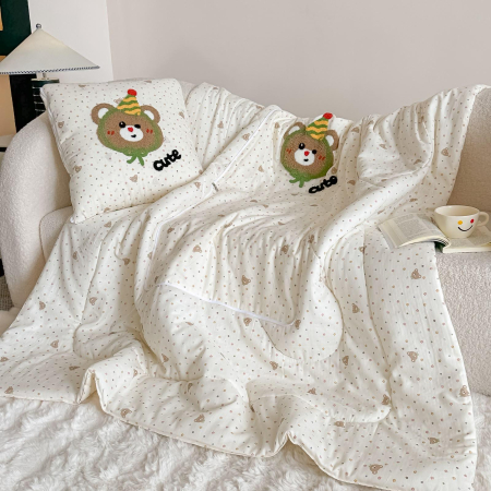 PiloPerna - Pilota Transformabila in Perna - PiloPerna Cute Bear 2 in 1 - Pilota transformabila in perna, 100% Bumbac, Casimi