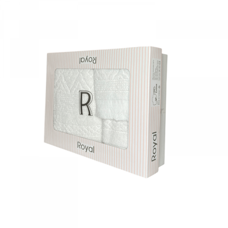 PROSOAPE - Set Cadou 3 Prosoape, Dimensiuni Mixte - Royal Collection Alb