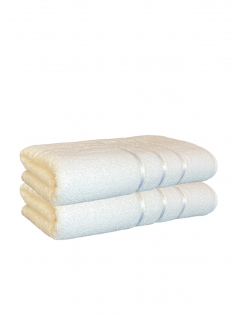 Prosop Baie, MicroBumbac 100%, Ultra Pufos - Set 2 Prosoape Baie din Microbumbac 100%, Ultra Pufos, Model Dungi Soft