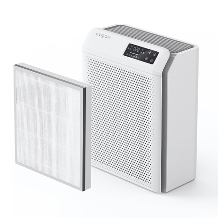 Purificator de aer Evoair HOMI P300, CADR 300m³/h, WI-FI, Filtru True Hepa, Mod Auto, Lampa UV, Ionizare, 6 Moduri Functionare, Senzor Calitate Aer, Alb [7]
