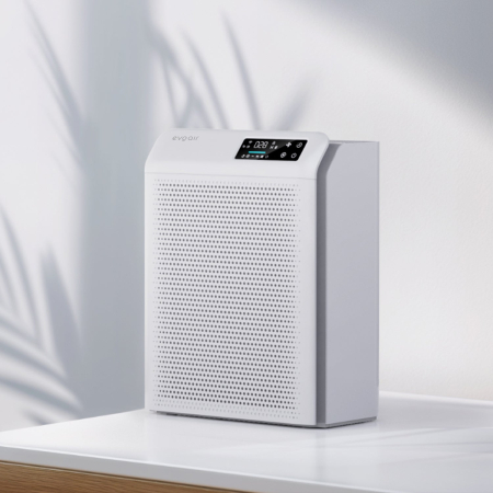 Purificator de aer Evoair HOMI P300, CADR 300m³/h, WI-FI, Filtru True Hepa, Mod Auto, Lampa UV, Ionizare, 6 Moduri Functionare, Senzor Calitate Aer, Alb [26]