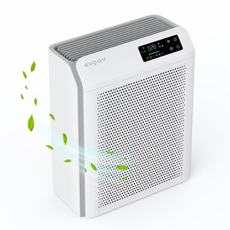 Purificator de aer Evoair HOMI P300, CADR 300m³/h, WI-FI, Filtru True Hepa, Mod Auto, Lampa UV, Ionizare, 6 Moduri Functionare, Senzor Calitate Aer, Alb [2]