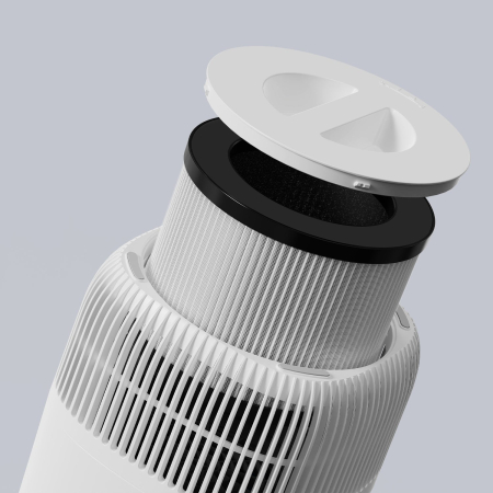 Purificator de aer Evoair Nuvia, Filtru 3 in 1 True HEPA, Carbon Activ, 3 viteze, Mod Noapte, Aromaterapie, Lumină Ambientală, Timer, Indicator Murdărie Filtru, Alb [3]
