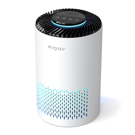 Purificator de aer Evoair Zuno, Filtru 3 in 1 True HEPA, Carbon Activ, Lampă UV, 3 viteze, Mod Noapte, Aromaterapie, Lumină Ambientală, Timer, Alb [1]