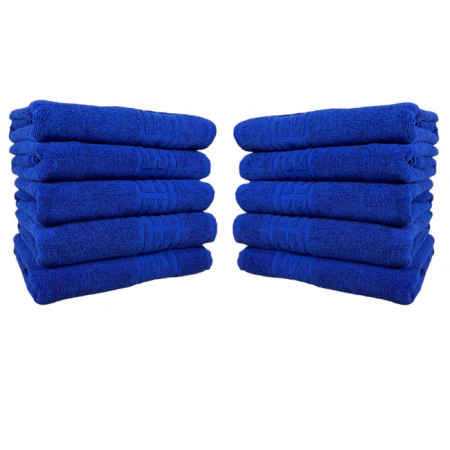 Set 10 Prosoape, Bumbac 100% - Set 10 Prosoape, Bumbac 100%, Model Grecesc, Albastru