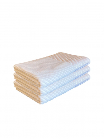 PROSOAPE - Set 3 Prosoape de Baie din Bumbac 100%, Tip Jacquard, Alb
