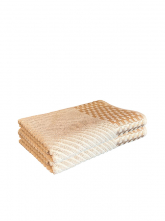 PROSOAPE - Set 2 Prosoape de Baie din Bumbac 100%, Tip Jacquard, Maro