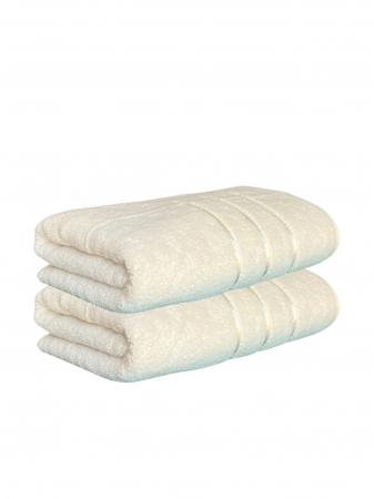 PROSOAPE - Set 2 Prosoape Baie din Microbumbac 100%, Ultra Pufos, Model Dungi Soft - Light Yellow
