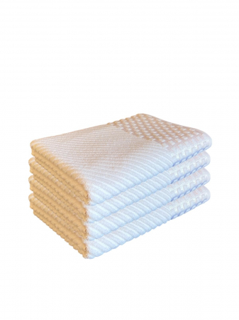 PROSOAPE - Set 4 Prosoape de Baie din Bumbac 100%, Tip Jacquard, Alb