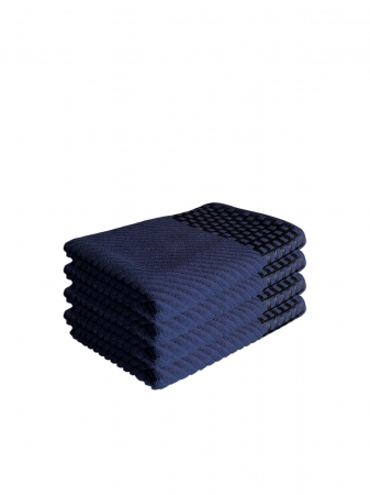 PROSOAPE - Set 4 Prosoape de Baie din Bumbac 100%, Tip Jacquard, Albastru