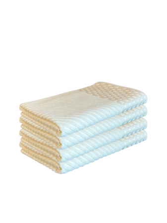 PROSOAPE - Set 4 Prosoape de Baie din Bumbac 100%, Tip Jacquard, Bej