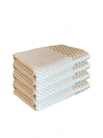 PROSOAPE - Set 4 Prosoape de Baie din Bumbac 100%, Tip Jacquard, Gri