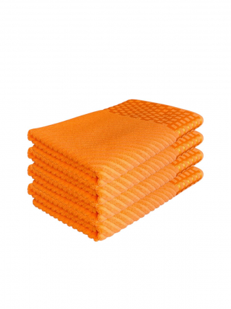 PROSOAPE - Set 4 Prosoape de Baie din Bumbac 100%, Tip Jacquard, Portocaliu