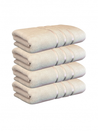 Prosop Baie, MicroBumbac 100%, Ultra Pufos - Set 4 Prosoape Baie din Microbumbac 100%, Ultra Pufos, Model Dungi Soft - Light Liliac