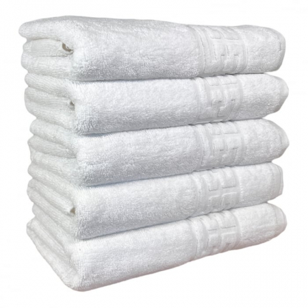 Set 5 Prosoape, Bumbac 100% - Set 5 Prosoape, Bumbac 100%, Model Grecesc, Alb