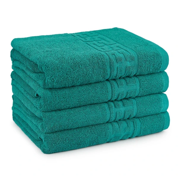 Set 4 Prosoape, Bumbac 100% - Set 4 Prosoape, Bumbac 100%, Model Grecesc, Verde