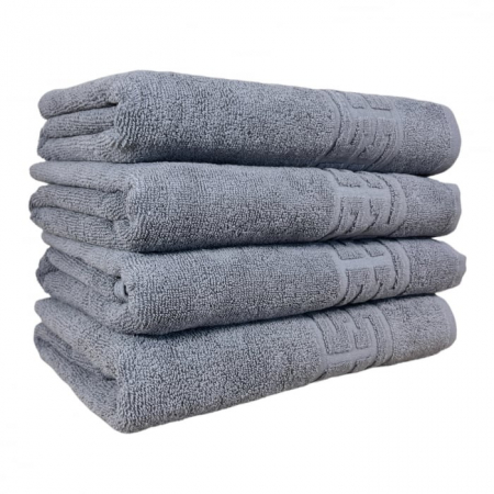 Set 4 Prosoape, Bumbac 100% - Set 4 Prosoape, Bumbac 100%, Model Grecesc, Gri