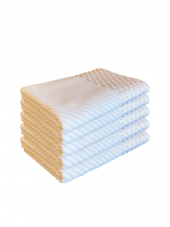 PROSOAPE - Set 5 Prosoape de Baie din Bumbac 100%, Tip Jacquard, Bej