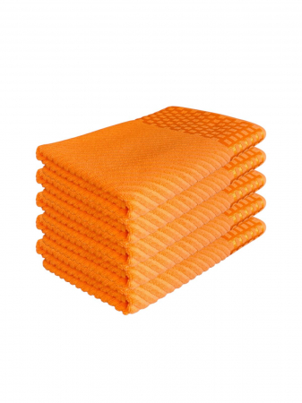 PROSOAPE - Set 5 Prosoape de Baie din Bumbac 100%, Tip Jacquard, Portocaliu