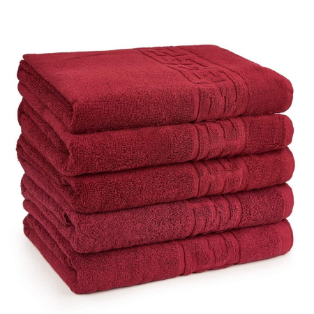 PROSOAPE - Set 5 Prosoape, Bumbac 100%, Model Grecesc, Bordo