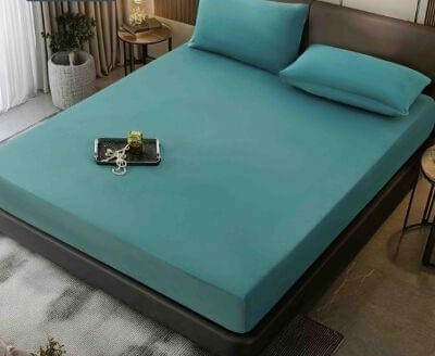 Huse de pat Catifea, pat dublu - Set Husa de Pat cu Elastic din Catifea, UNI, 3 Piese
