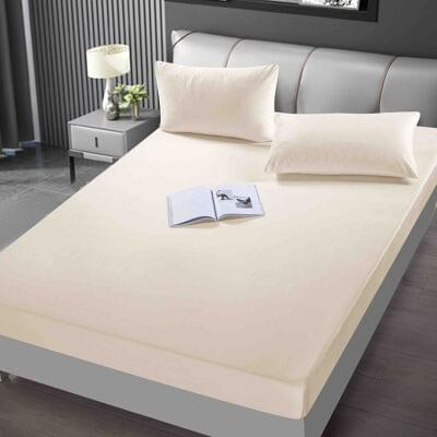 Huse de pat Catifea, pat dublu - Set Husa de Pat cu Elastic din Catifea, UNI, 3 Piese, alb