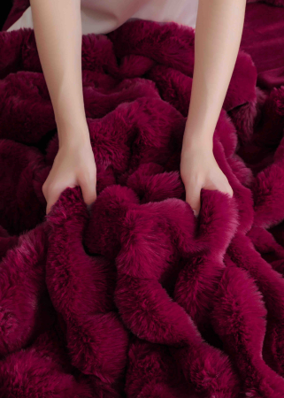 Set Lenjerie De Pat Blana Artificiala De Iepure, 6 Piese, 2 Persoane [1]