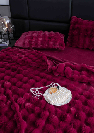 Set Lenjerie De Pat Blana Artificiala De Iepure, 6 Piese, 2 Persoane [5]