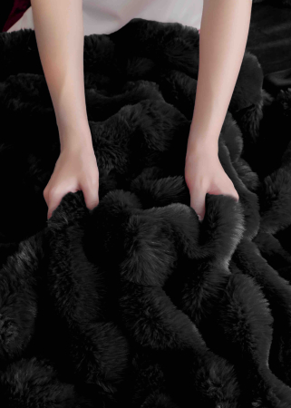 Set Lenjerie De Pat Blana Artificiala De Iepure, 6 Piese, 2 Persoane [9]