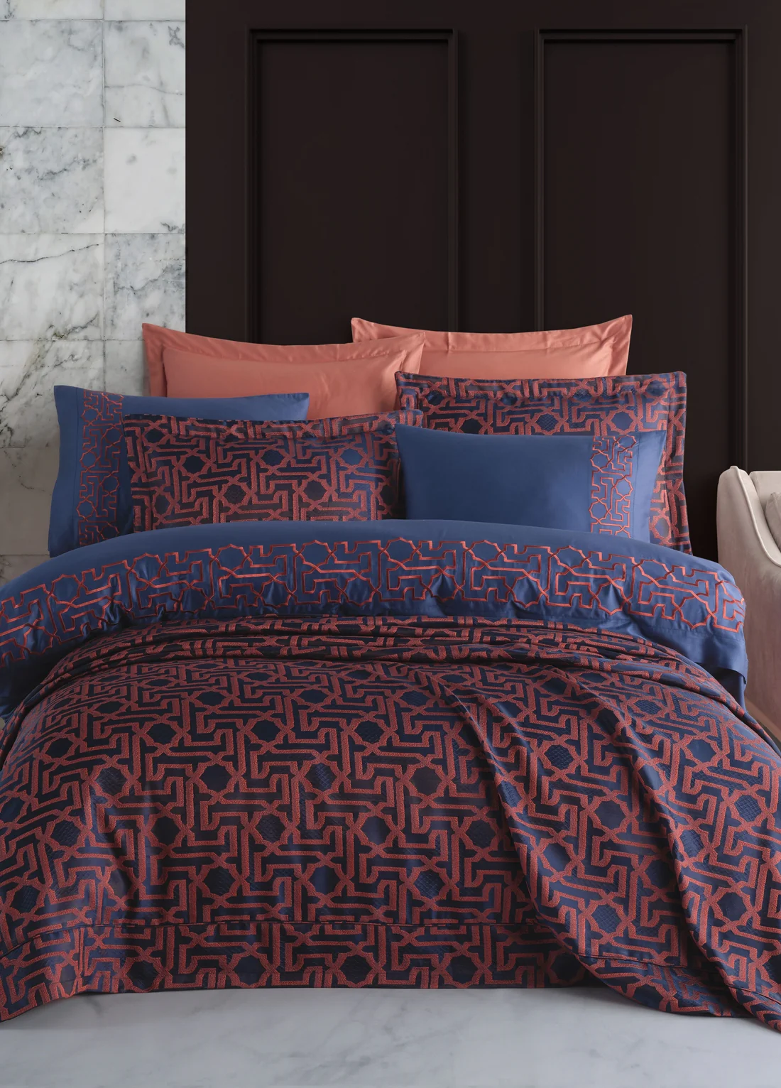 Lenjerii De Pat Premium Collection - dantela-vita-set-lenjerie-de-pat-si-cuvertura-pat-2-persoane-bumbac~casimi~p1