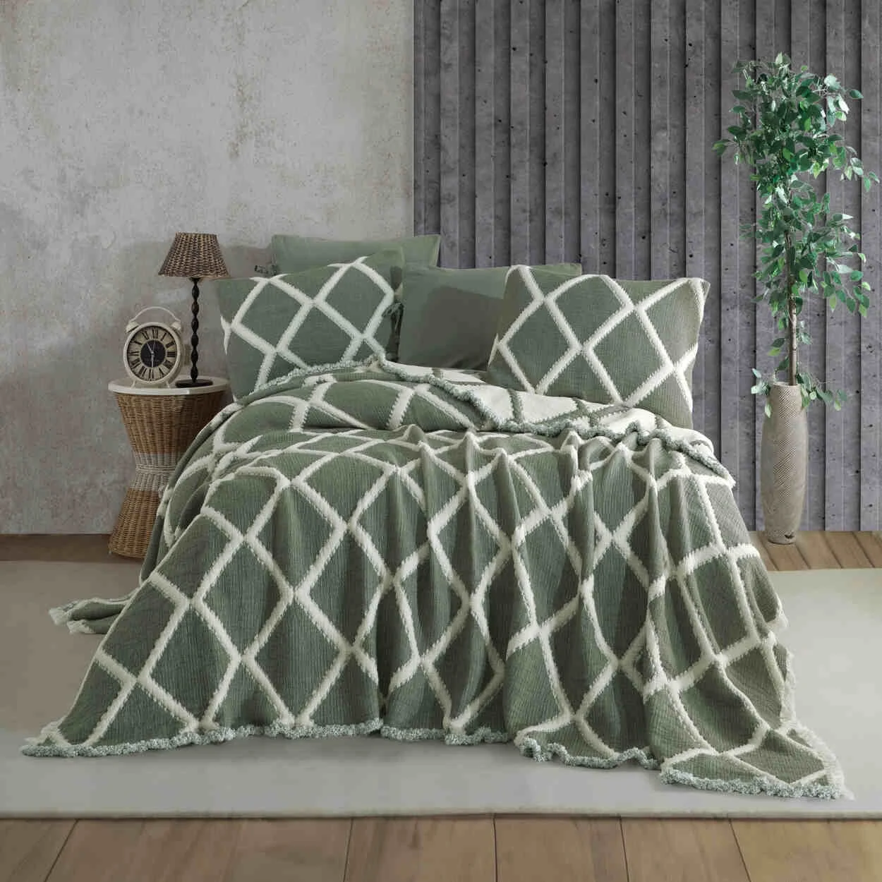 Lenjerii De Pat Premium Collection - dantela-vita-set-lenjerie-de-pat-si-cuvertura-pat-2-persoane-bumbac~casimi~p1