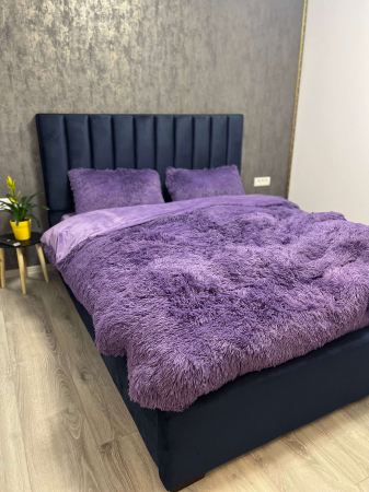 Set Lenjerie Super Pufoasa Cocolino, Model Fluffy, 6 piese, Pat 2 Persoane, LILA [2]