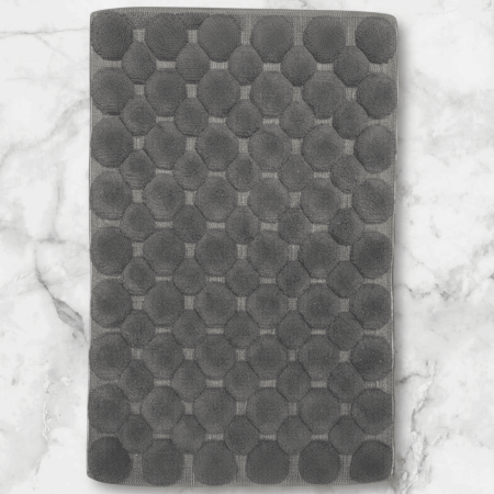 Covorase Baie - Set Premium Covoras de Baie, 2 Piese, 60x100 cm / 50x60 cm, Bumbac 100%, Gri Inchis