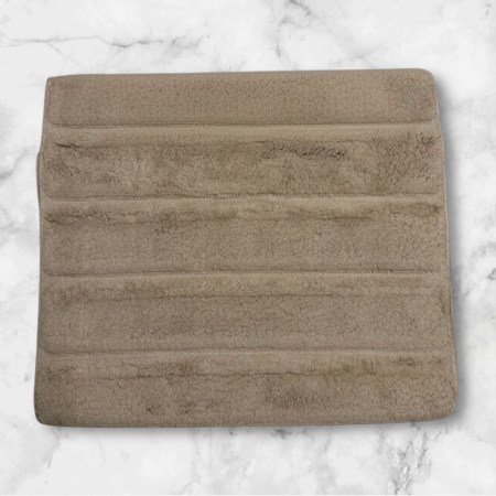 Set Premium Covoras de Baie, 2 Piese, 60x100 cm / 50x60 cm, Bumbac 100%, Serit Maro [1]