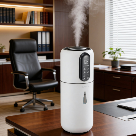 Umidificator Evoair STEAMIX3800 Smart, Wifi, Rezervor 3.8L, Capacitate de umidificare 300ml/h, Senzor umiditate, Mod Auto, Autonomie 13 ore, Lampă UVA, Aromaterapie, Indicator umiditate și temperatură [9]