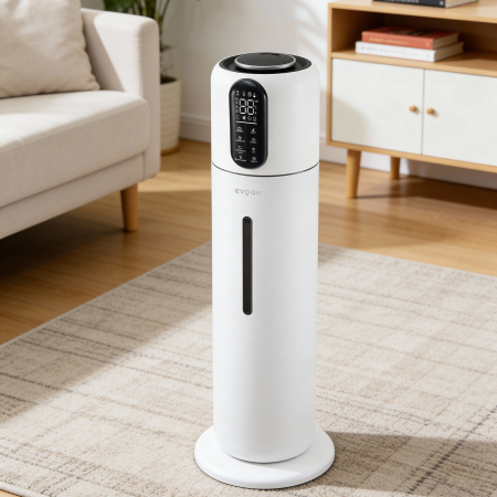 Umidificator Evoair STEAMIX8500 Smart, Wifi, Rezervor 8.5L, Capacitate de umidificare 300ml/h, Senzor umiditate, Mod Auto, Autonomie 28 ore, Lampă UVA, Aromaterapie, Indicator umiditate și temperatură [4]
