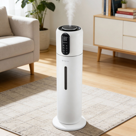 Umidificator Evoair STEAMIX8500 Smart, Wifi, Rezervor 8.5L, Capacitate de umidificare 300ml/h, Senzor umiditate, Mod Auto, Autonomie 28 ore, Lampă UVA, Aromaterapie, Indicator umiditate și temperatură [3]