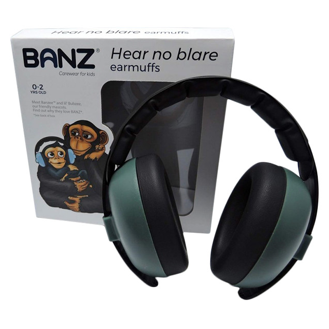 Casti antifonice pentru bebelusi si copii, Banz, Bubzee, 3-36 luni, Dark Green [4]