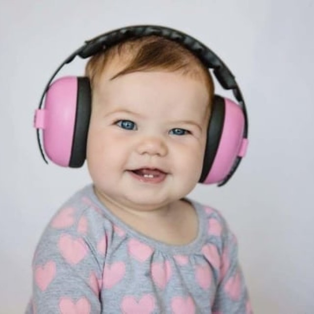 Casti antifonice pentru bebelusi si copii, Banz, Bubzee, 3-36 luni, Roz [5]