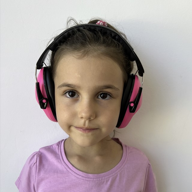 Casti antifonice pentru copii Vivid Slim, model ajustabil, Empria, Pink Pulse [8]