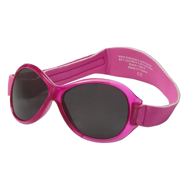 Ochelari de Soare pentru Bebelusi, 0-2 ani, Retro, Oval Pink [5]