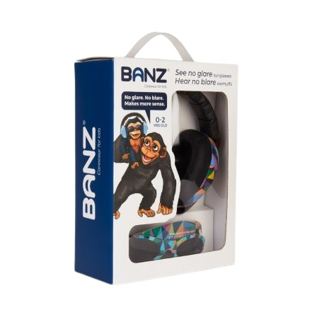 Pachet Combo, Casti Antifonice Banz bebelusi + Ochelari de Soare Protectie UV, 3 - 36 luni, Kaleidoscop [14]