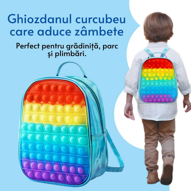 Rucsac ghiozdan prescolari, Empria, Pop It, Antistres, Rainbow [3]