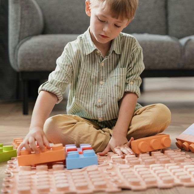 Set senzorial cu blocuri de constructie 3D, dimensiuni mari, 32 piese [3]